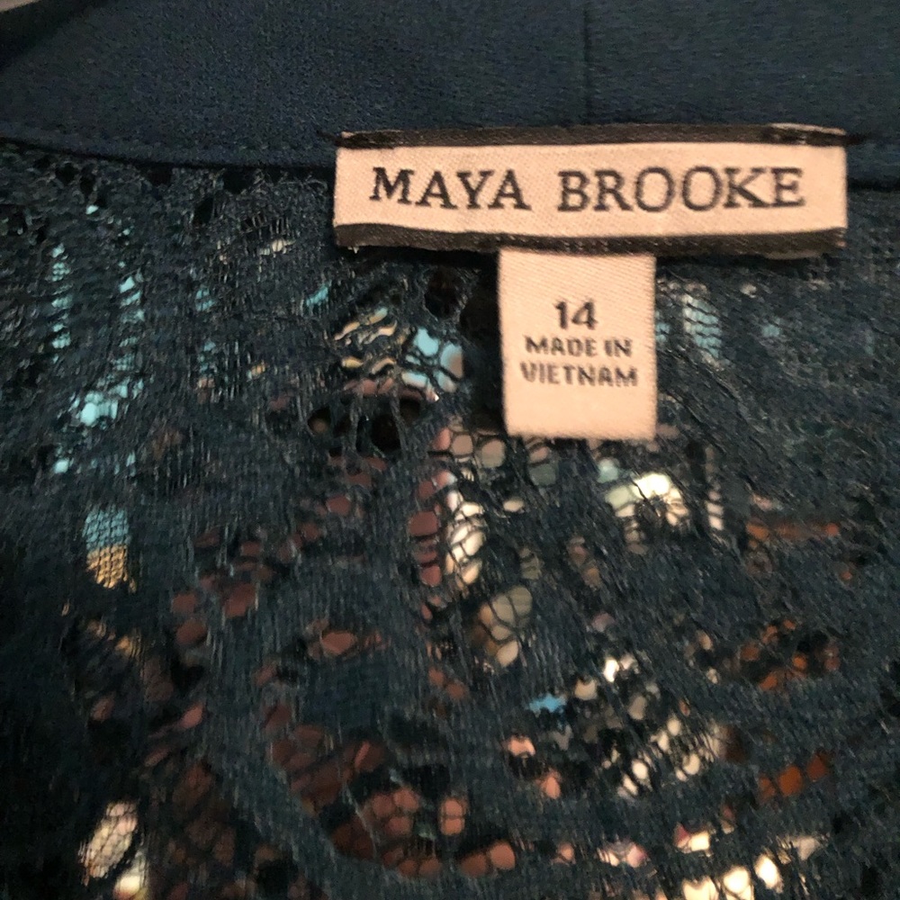 Maya Brooks dress . Worn once -2 piece set . Dress and lace jacket